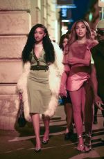 JORDYN and JODIE WOODS Arrives at at Hailey Bieber