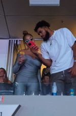 JORDYN WOODS and Karl-Anthony Towns in VIP Suite at Beyonce