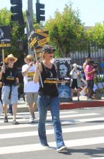 JOSIE DAVIS at SAG Strike at Paramount Studios in Hollywood 09/08/2023
