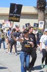 JOSIE DAVIS at SAG Strike at Paramount Studios in Hollywood 09/08/2023