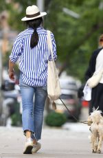 JULIANNA MARGUILES Out with Her Dog in New York 09/24/2023