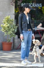JULIANNA MARGULIES Out with Her Dog in New York 09/21/2023