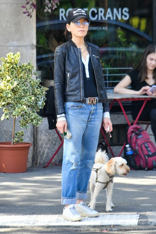 JULIANNA MARGULIES Out with Her Dog in New York 09/21/2023