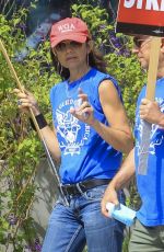 JUSTINE BATEMAN at WGA Strike Rally in Los Angeles 09/23/2023