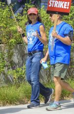 JUSTINE BATEMAN at WGA Strike Rally in Los Angeles 09/23/2023