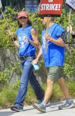 JUSTINE BATEMAN at WGA Strike Rally in Los Angeles 09/23/2023