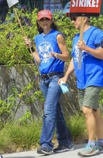 JUSTINE BATEMAN at WGA Strike Rally in Los Angeles 09/23/2023