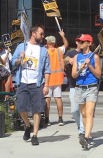 JUSTINE BATEMAN Supports SAG Strike at Netflix in Hollywood 09/26/2023