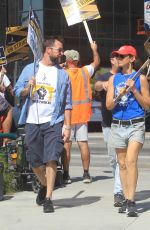 JUSTINE BATEMAN Supports SAG Strike at Netflix in Hollywood 09/26/2023