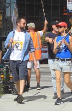 JUSTINE BATEMAN Supports SAG Strike at Netflix in Hollywood 09/26/2023