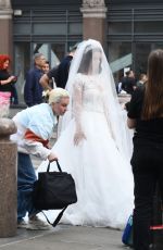 KADY MCDERMOTT in a Wedding Dress at a Photoshoot at St Paul