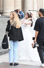 KADY MCDERMOTT in a Wedding Dress at a Photoshoot at St Paul