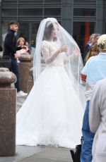 KADY MCDERMOTT in a Wedding Dress at a Photoshoot at St Paul