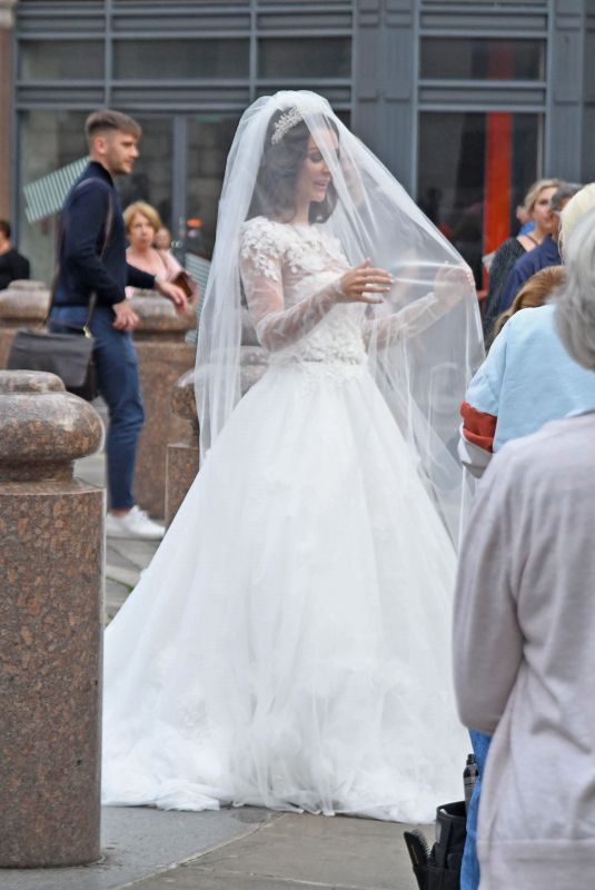 KADY MCDERMOTT in a Wedding Dress at a Photoshoot at St Paul’s Cathedral in London 09/01/2023