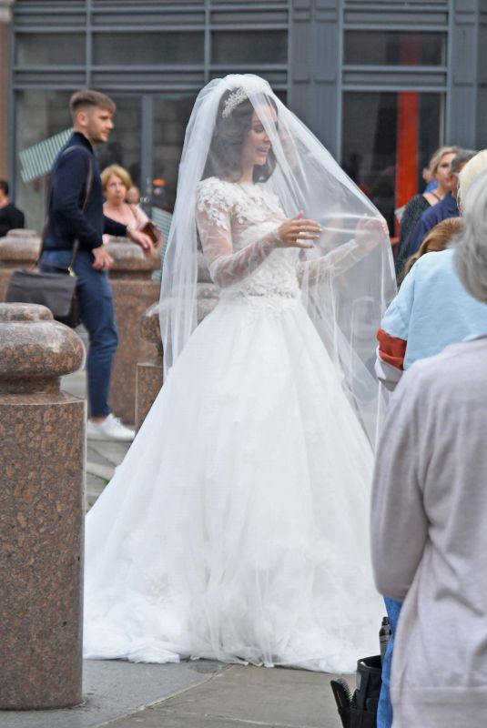 KADY MCDERMOTT in a Wedding Dress at a Photoshoot at St Paul