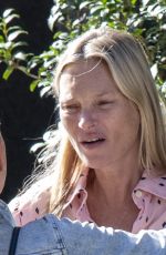 KATE MOSS Out Smoking During a Family Lunch in London 09/10/2023