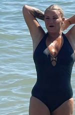 KERRY KATONA in Swimsuit on the Beach in Marbella 09/01/2023 
