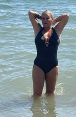 KERRY KATONA in Swimsuit on the Beach in Marbella 09/01/2023 