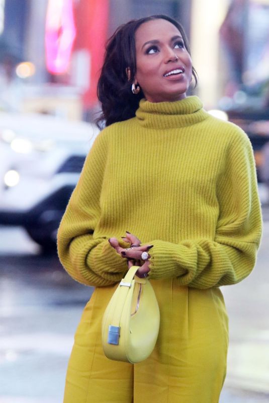 KERRY WASHINGTON at a Photoshoot at Times Square in New York 09/26/2023