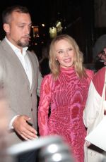 KYLIE MINOGUE Arrives at London Fashion Week Opening Party 09/15/2023