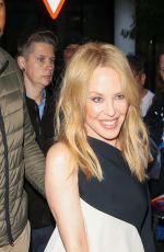 KYLIE MINOGUE Arrives at Radio 2 Zoe Ball Breakfast Show in London 09/01/2023