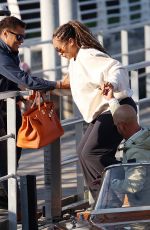 LALA ANTHONY Disembarking from a Taxi Boat in Venice 09/04/2023
