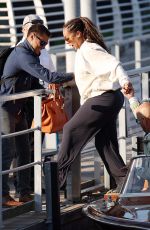 LALA ANTHONY Disembarking from a Taxi Boat in Venice 09/04/2023