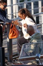 LALA ANTHONY Disembarking from a Taxi Boat in Venice 09/04/2023