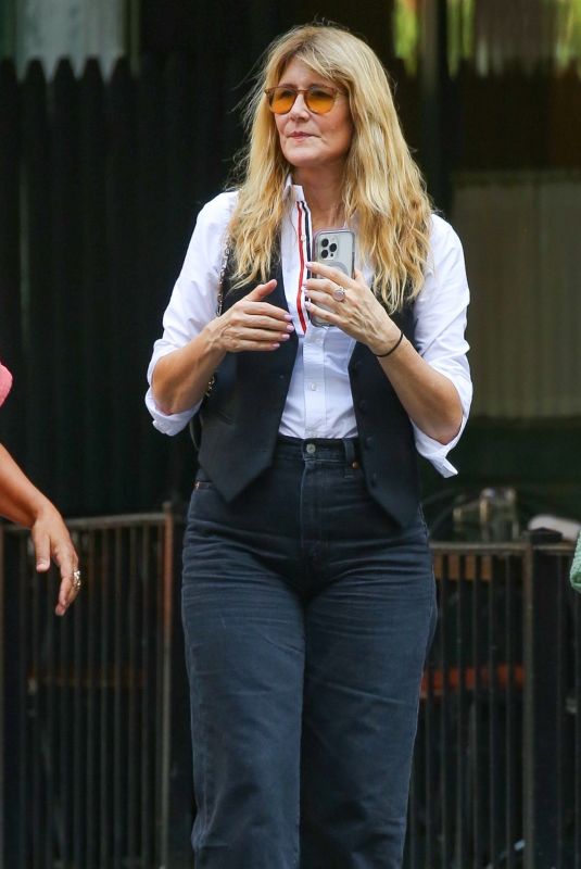 LAURA DERN Leaves Sant Ambroeus Restaurant in New York 09/21/2023