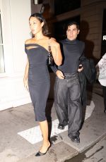LAURA HARRIER Arrives at Hailey Bieber