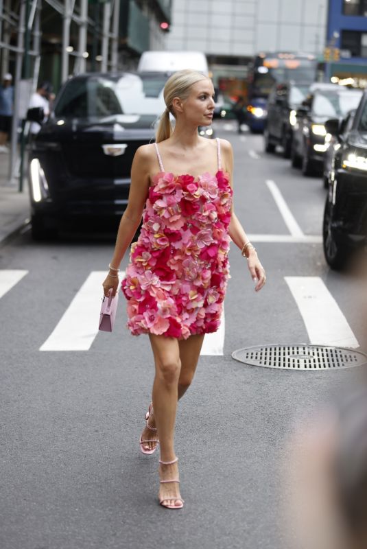 LEONIE HANNE Arrives at PatBO Fashion Show at New York Fashion Week 09/09/2023