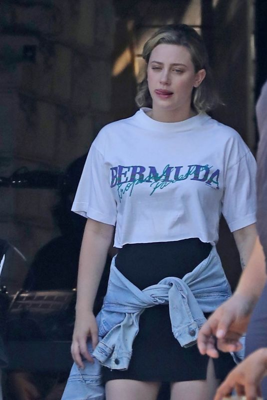 LILI REINHART on Set Filming a Secret Project in Los Angeles 09/07/2023