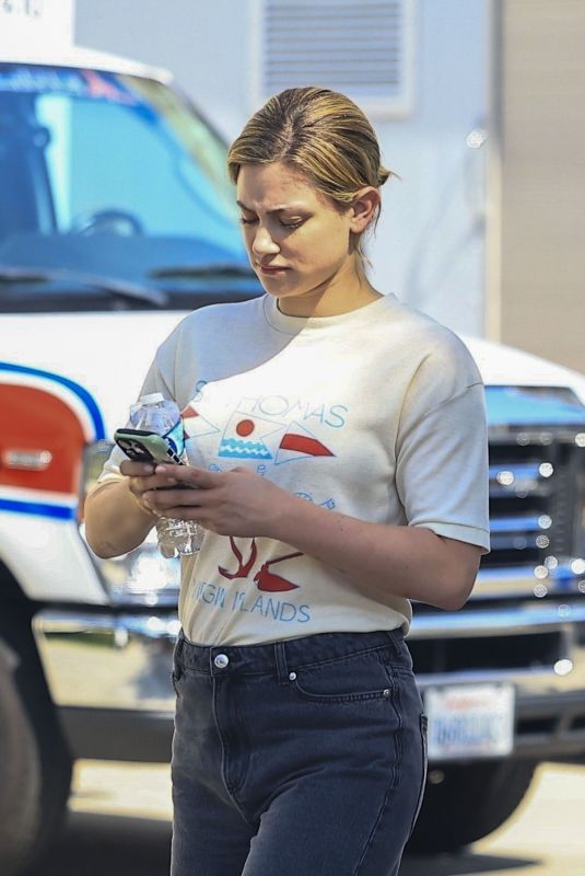LILI REINHART on the Set of Hal and Harper in Los Angeles 09/18/2023