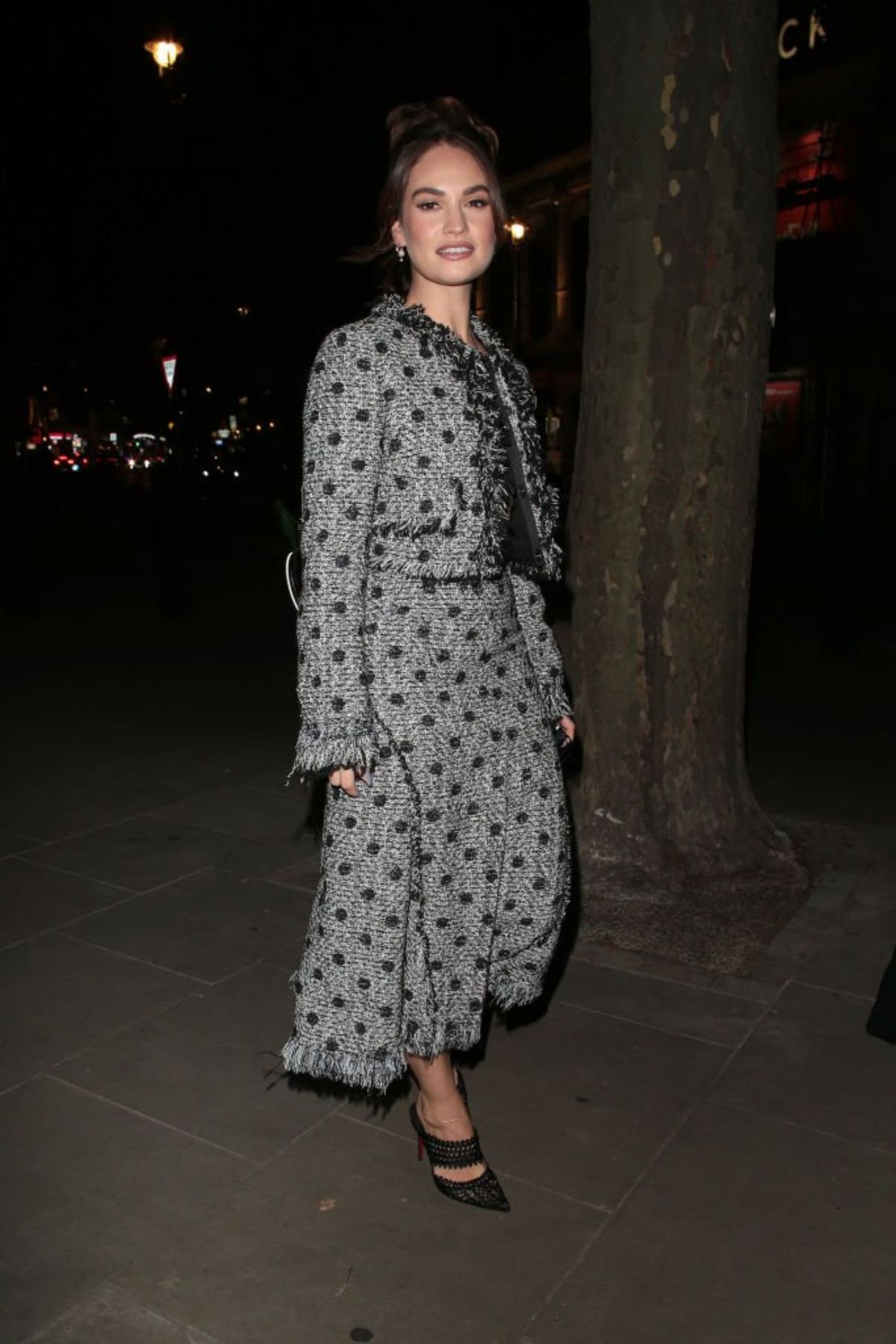 LILY JAMES at Erdem Dinner at National Portrait Gallery at London ...
