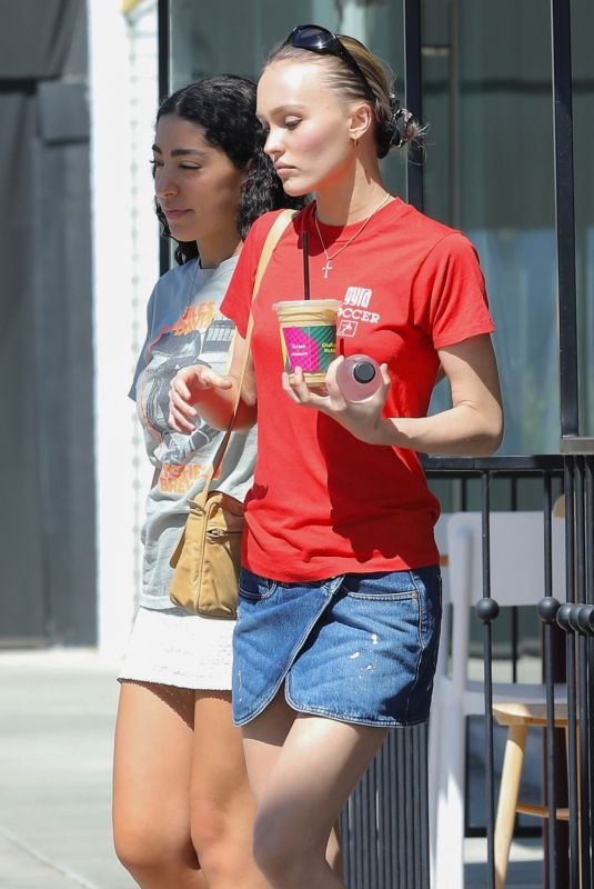 LILY-ROSE DEPP Out for Coffee After Lunch with a Friend in Los Angeles 09/26/2023