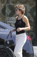 LISA RINNA Leavevs a Hair Salon in West Hollywood 08/30/2023