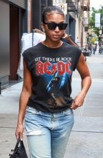 LORI HARVEY in Denim Out and About in New York 09/11/2023