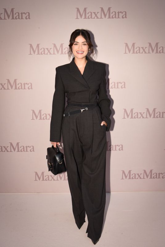 LUCY HALE at Max Mara Soho Pop-up Boutique Opening Party in New York 09/12/2023