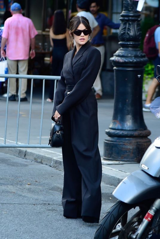 LUCY HALE on the Set of a Photoshoot in New York 09/20/2023