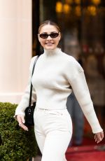 MADELYN CLINE Leaves Her Hotel in Paris 09/28/2023