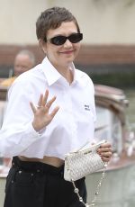 MAGGIE GYLLENHAAL Arrives at Hotel Excelsior Pier in Venice 09/04/2023
