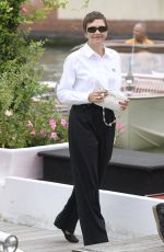MAGGIE GYLLENHAAL Arrives at Hotel Excelsior Pier in Venice 09/04/2023