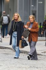 MARIA BELLO Enjoys a Cigarette After Shopping with Her Friend in New York 09/27/2023