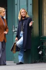 MARIA BELLO Enjoys a Cigarette After Shopping with Her Friend in New York 09/27/2023