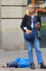 MARIA BELLO Out with Her Dog in Paris 09/14/2023