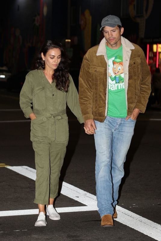 MILA KUNIS and Ashton Kutcher on a Date Night at Largo in Los Angeles 09/27/2023