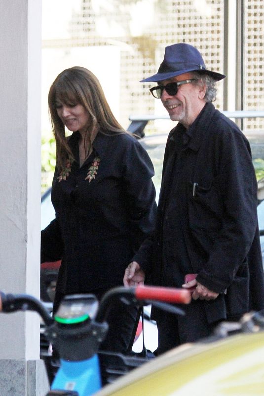MONICA BELLUCCI and Tim Burton Arrives at Monica’s Residence in Rome 09/14/2023