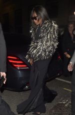 NAOMI CAMPBELL Leaves Valentino London Fashion Week Afterparty 09/19/2023