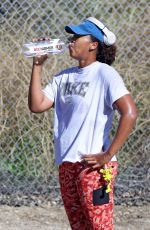 NAOMI OSAKA Out Jogging in Los Angeles 08/30/2023