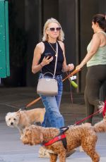 NAOMI WATTS in Denim Out with Her Dog in New York 09/14/2023